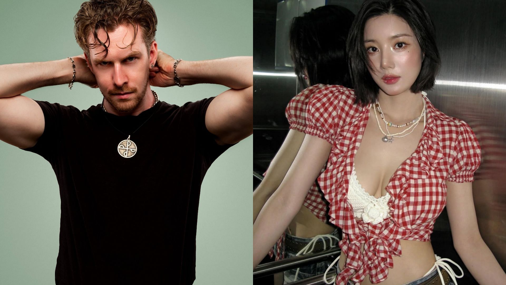 Lewis Spears and Kwon Eunbi (Image via Instagram/@LewSpears, Instagram/@silver_rain.__)