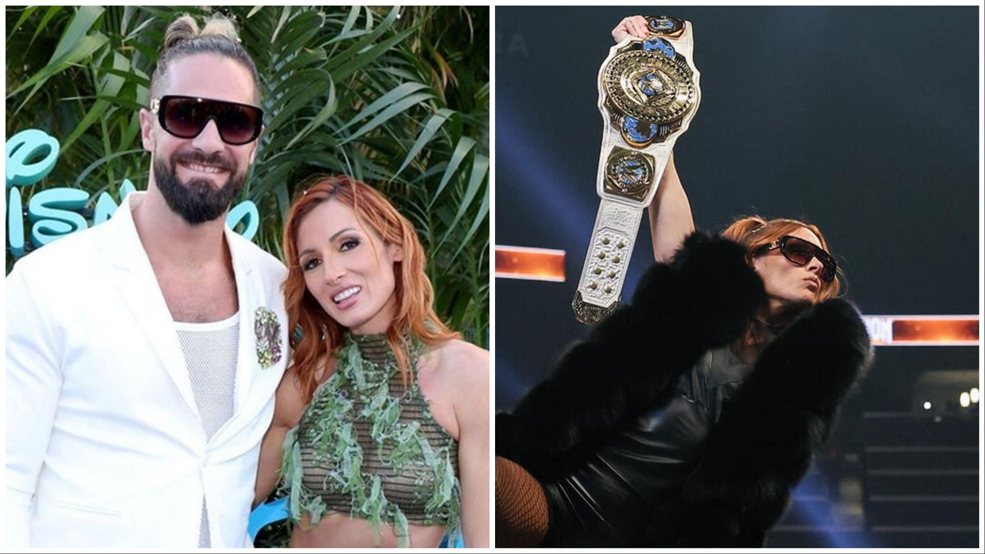 Seth Rollins and Becky Lynch. (Photos: @beckylynchwwe on IG and WWE.com)