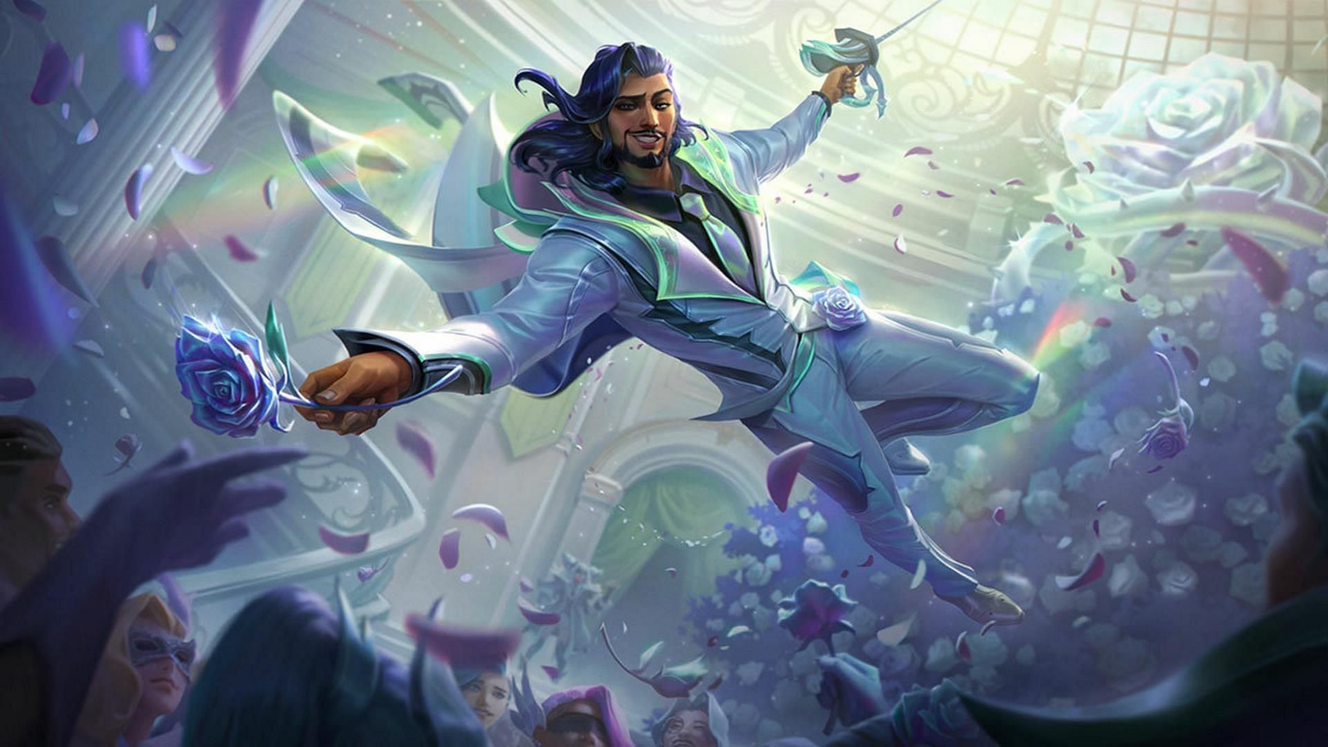 Crystal Rose Akshan in League of Legends (Image via Riot Games)