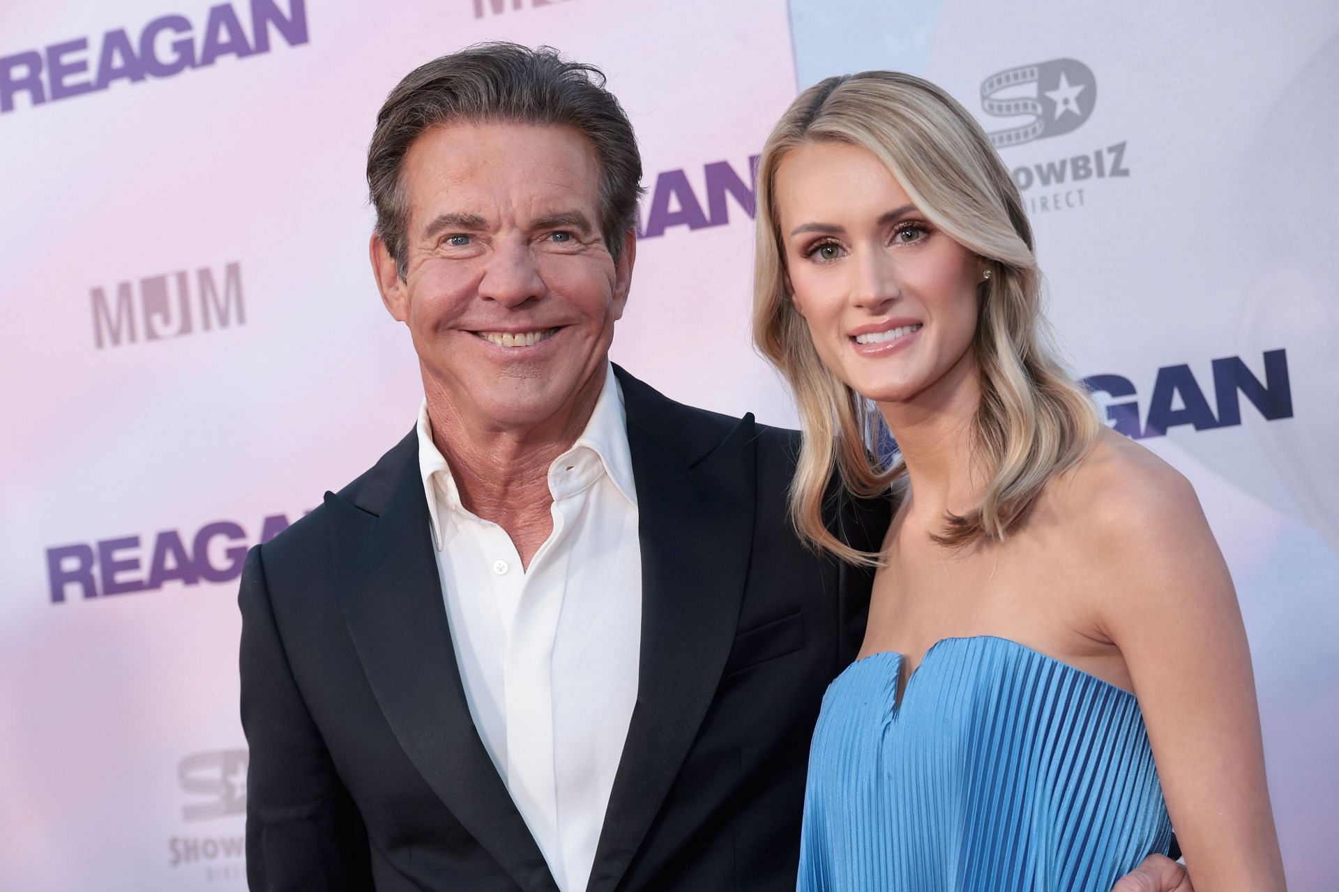 Dennis Quaid Laura Savoie at Los Angeles Premiere Of &quot;Reagan&quot; - Arrivals (Image Source: Getty)
