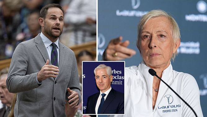 "A disaster" - Andy Roddick and Martina Navratilova furious over $9.5B-worth Bill Ackman 'buying a wildcard' to play pro doubles at Newport