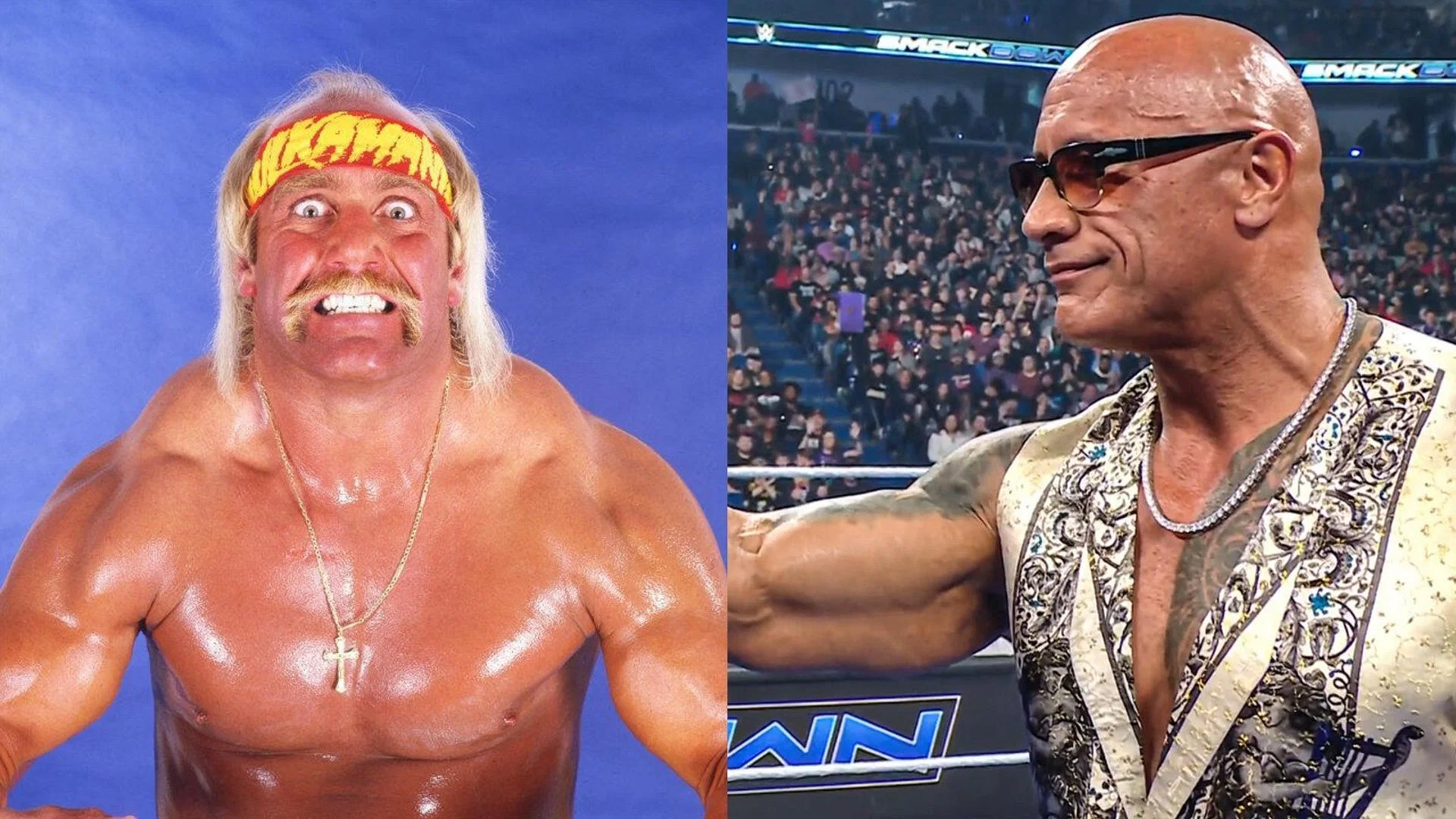 The Rock and Hulk Hogan are two legends who should appear on WWE SmackDown! [Photos: WWE.com]