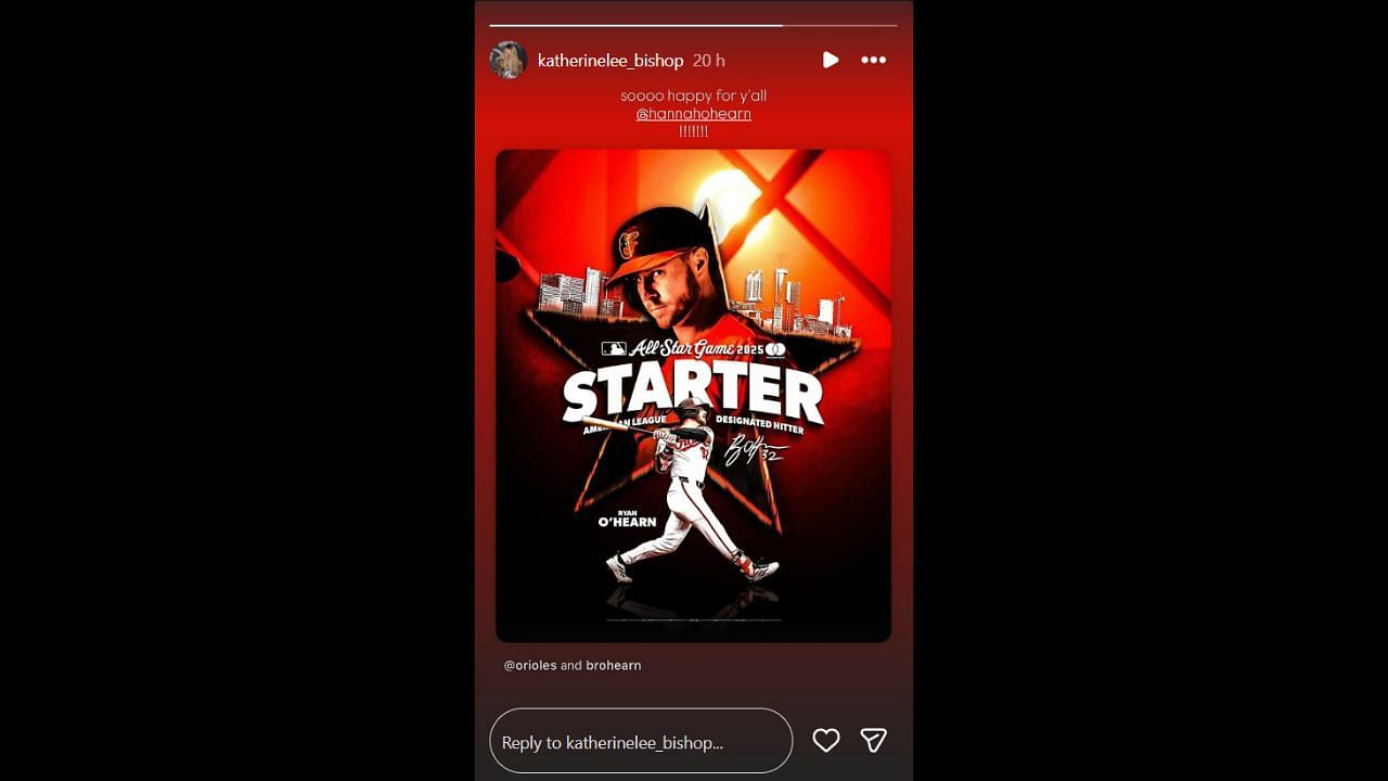 Captura de tela da história do Instagram de Katherine Lee (imagem - Instagram.com/@kathatherinee_bishop IG Stories)