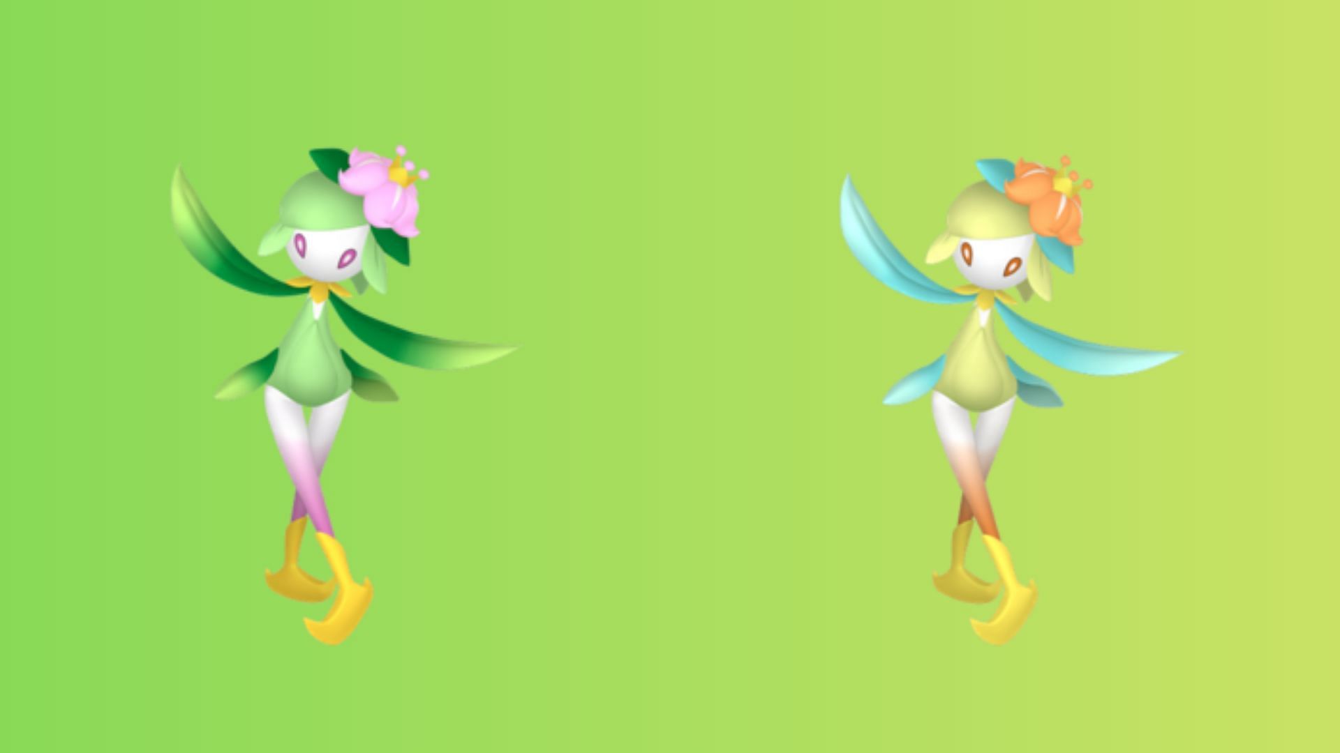 Hisuian Lilligant and its shiny form in Pokemon GO (Image via TPC)