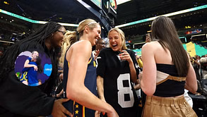 Lexie Hull drops heartfelt reaction after $214,466 Fever star lifts her during priceless moment in practice