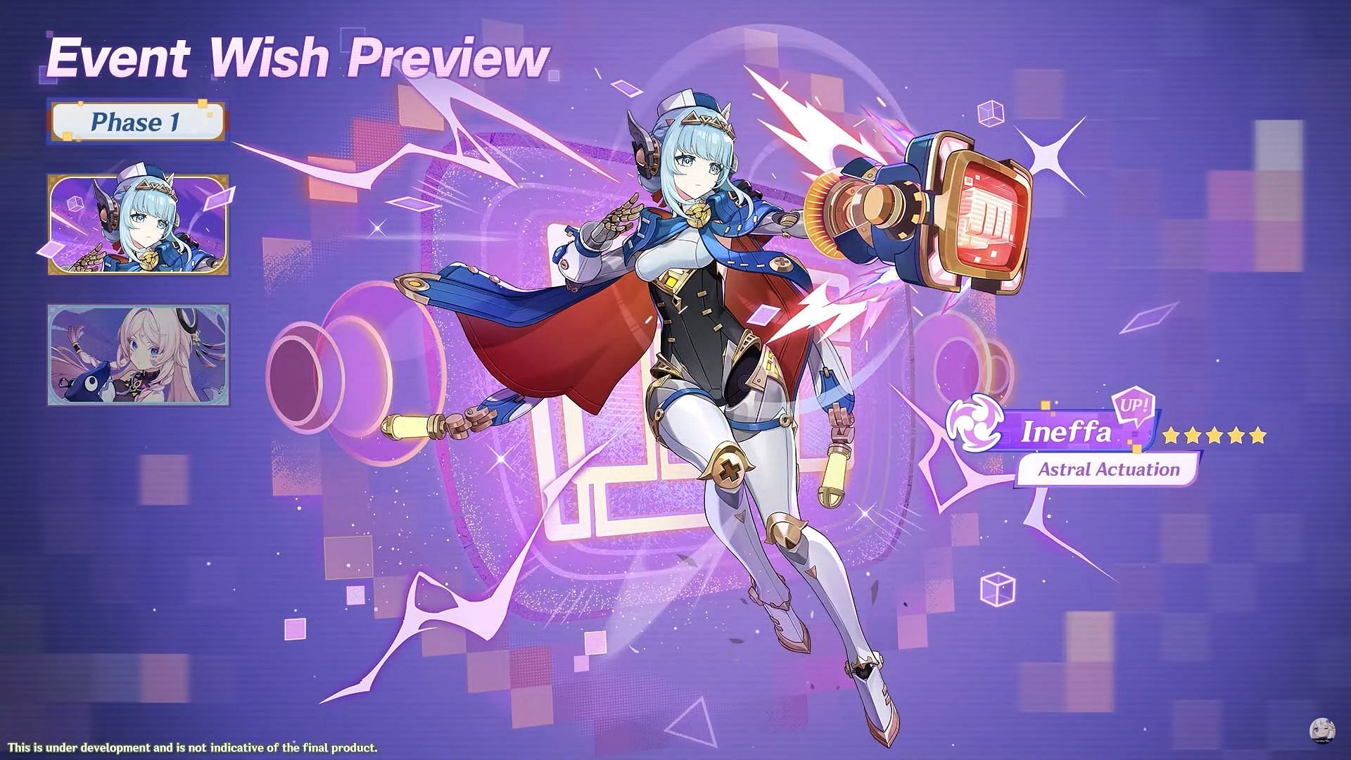 Ineffa is in the first half of version 5.8 (Image via HoYoverse)