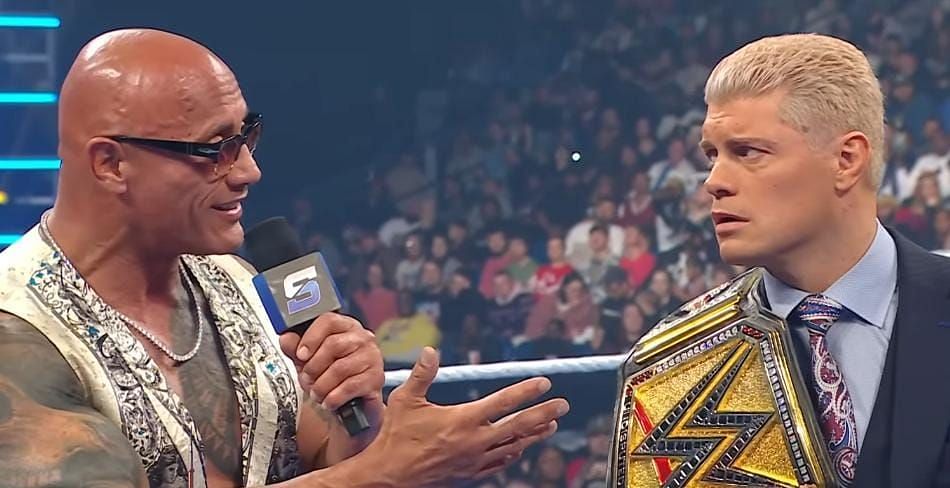 The Rock and Cody Rhodes on SmackDown. [Image credits: wwe.com]