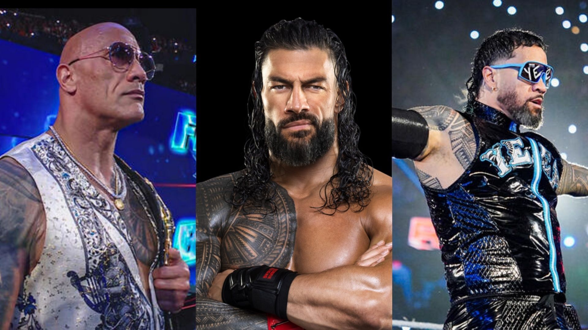 The Rock, Roman Reigns, Jey Uso [Image Credits: wwe.com]