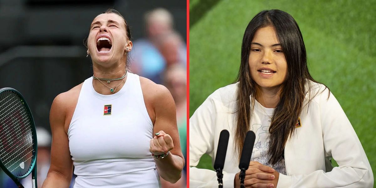Aryna Sabalenka (left), Emma Raducanu (right), Sources: Getty