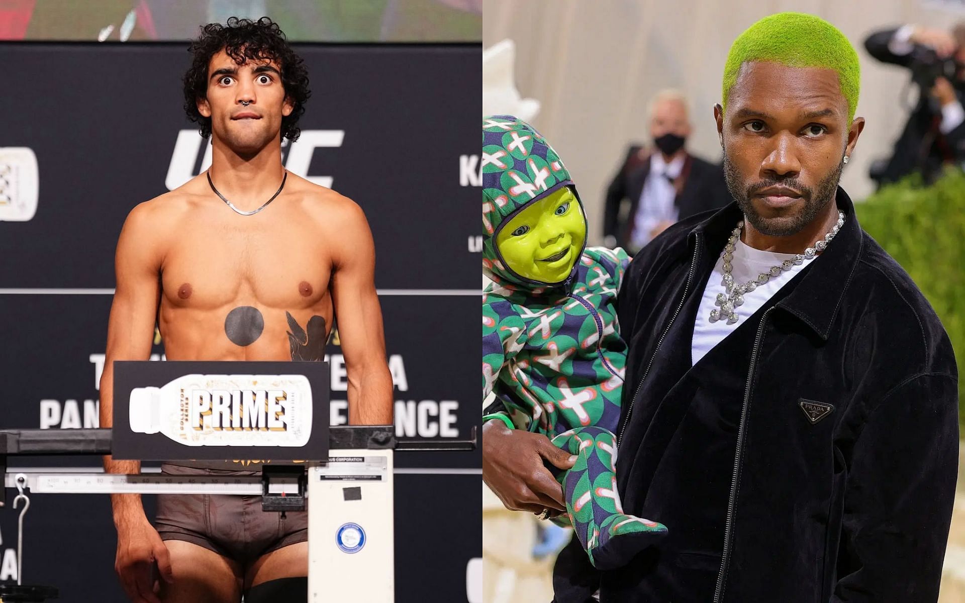 Payton Talbott (left) talks about his connection with Frank Ocean (right). [Images courtesy: @ufc and Getty]