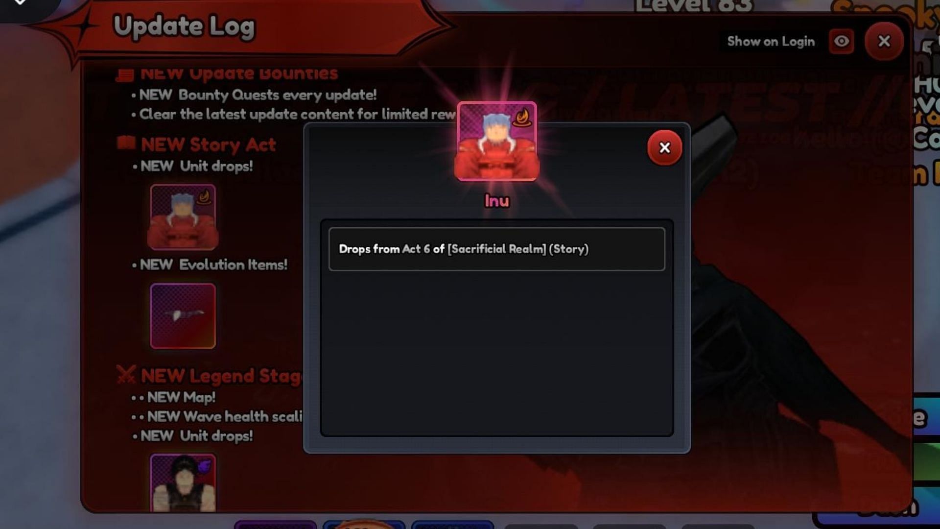 Inu is a new unit in Anime Last Stand (Image via Roblox)