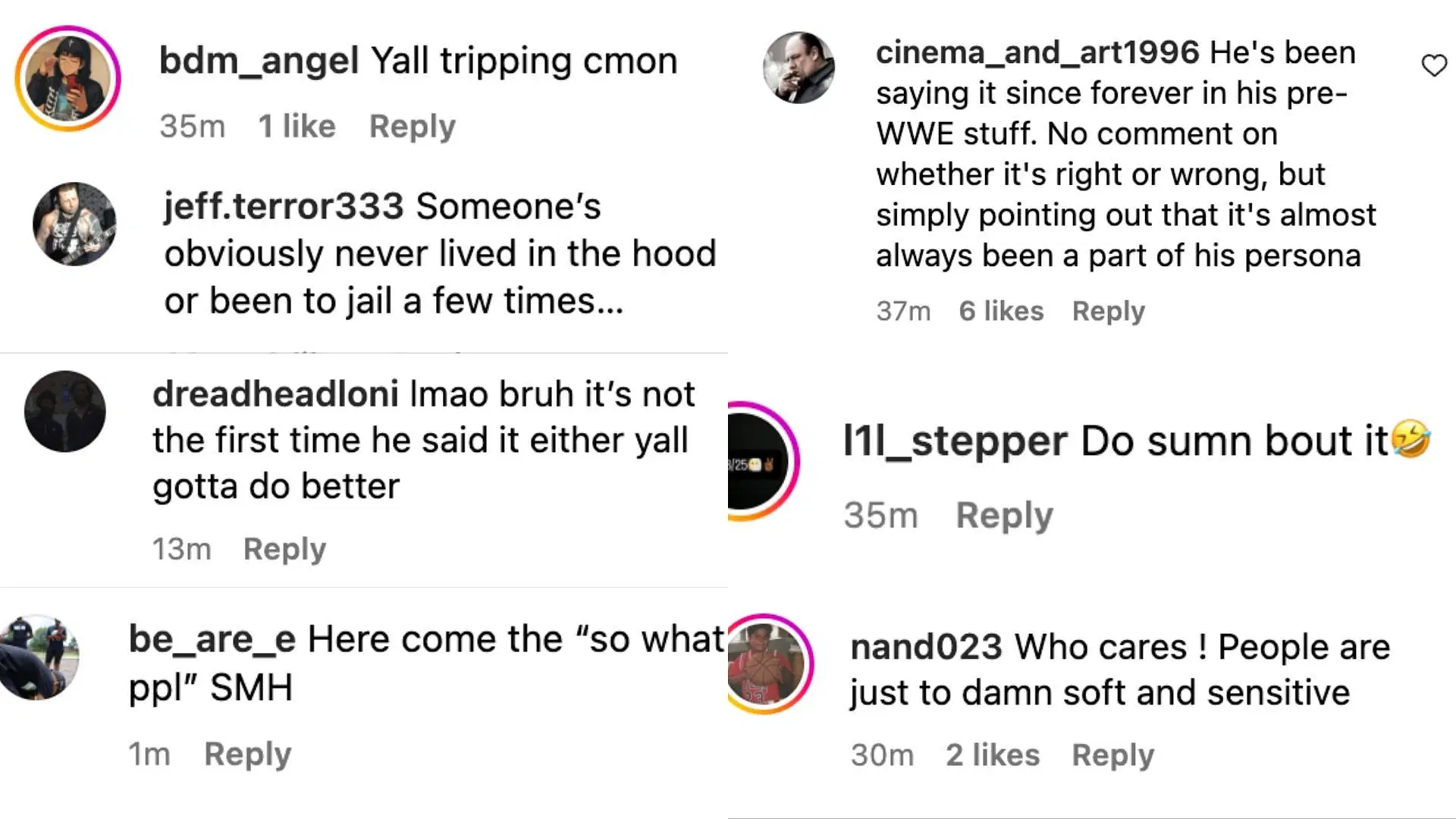 Fans react to Fatu&#039;s controversy on social media. [Image credits: Wrestle.Ish on Instagram]
