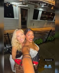 Iowa Hawkeyes stars Kylie Feuerbach and Jada Gymafi. (Image via Instagram @jadagyamfi)