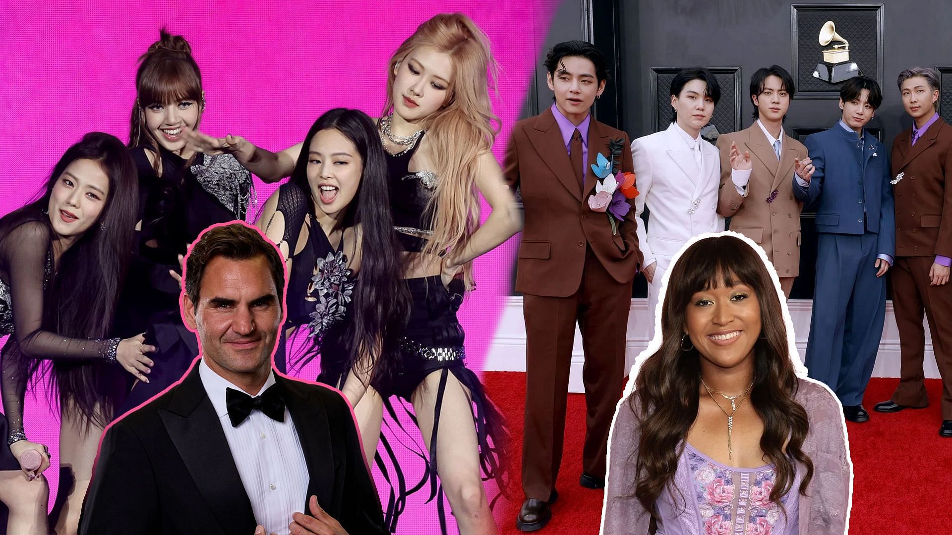 Kpop and tennis world Roger Federer Blackpink Naomi Osaka BTS