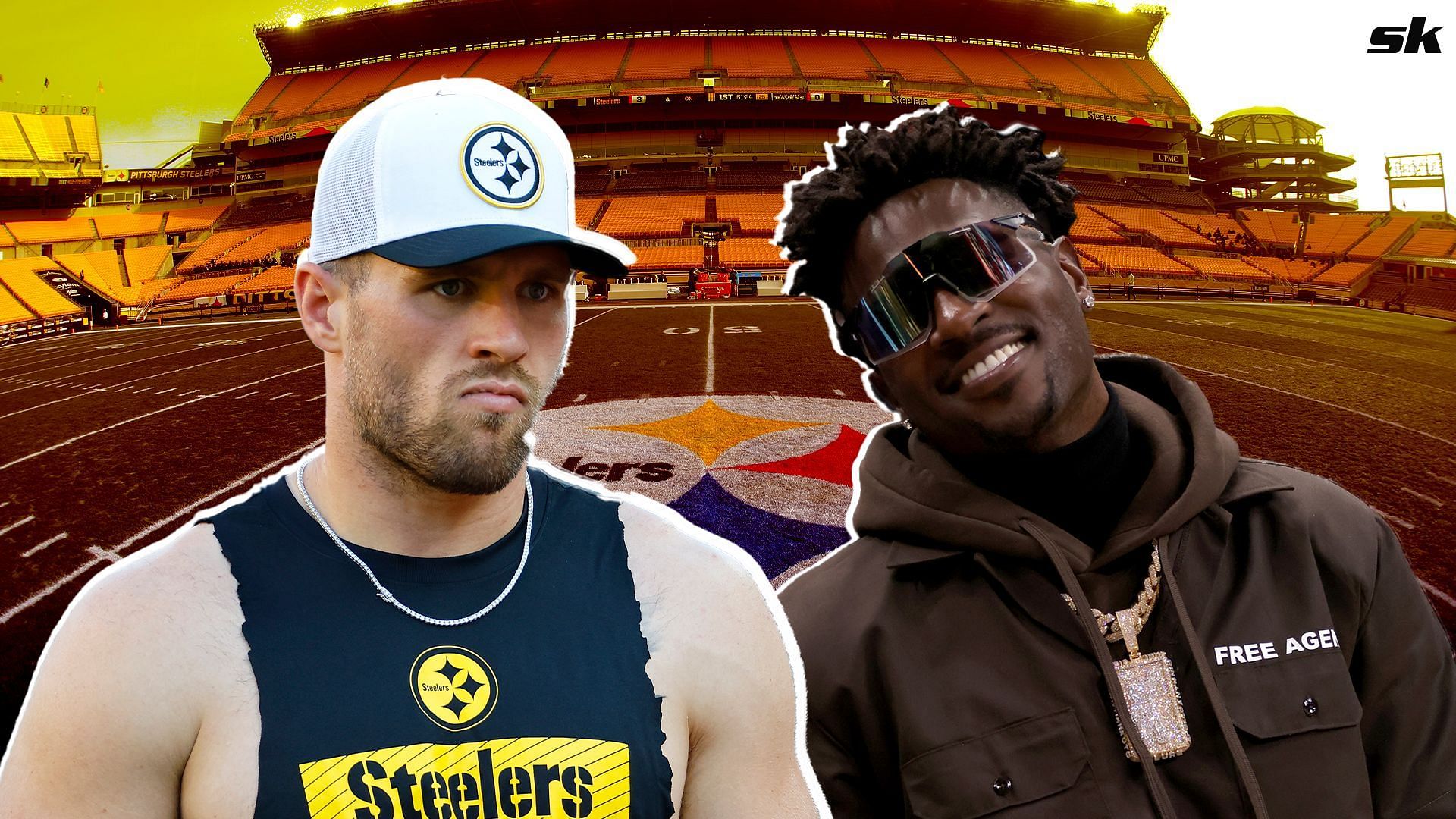 Steelers great Antonio Brown mocks T.J. Watt for holding out over contract dispute [Source: Imagn/Getty]