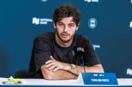 Taylor Fritz at a press conference at the 2025 National Bank Open in Toronto (Source: Getty)