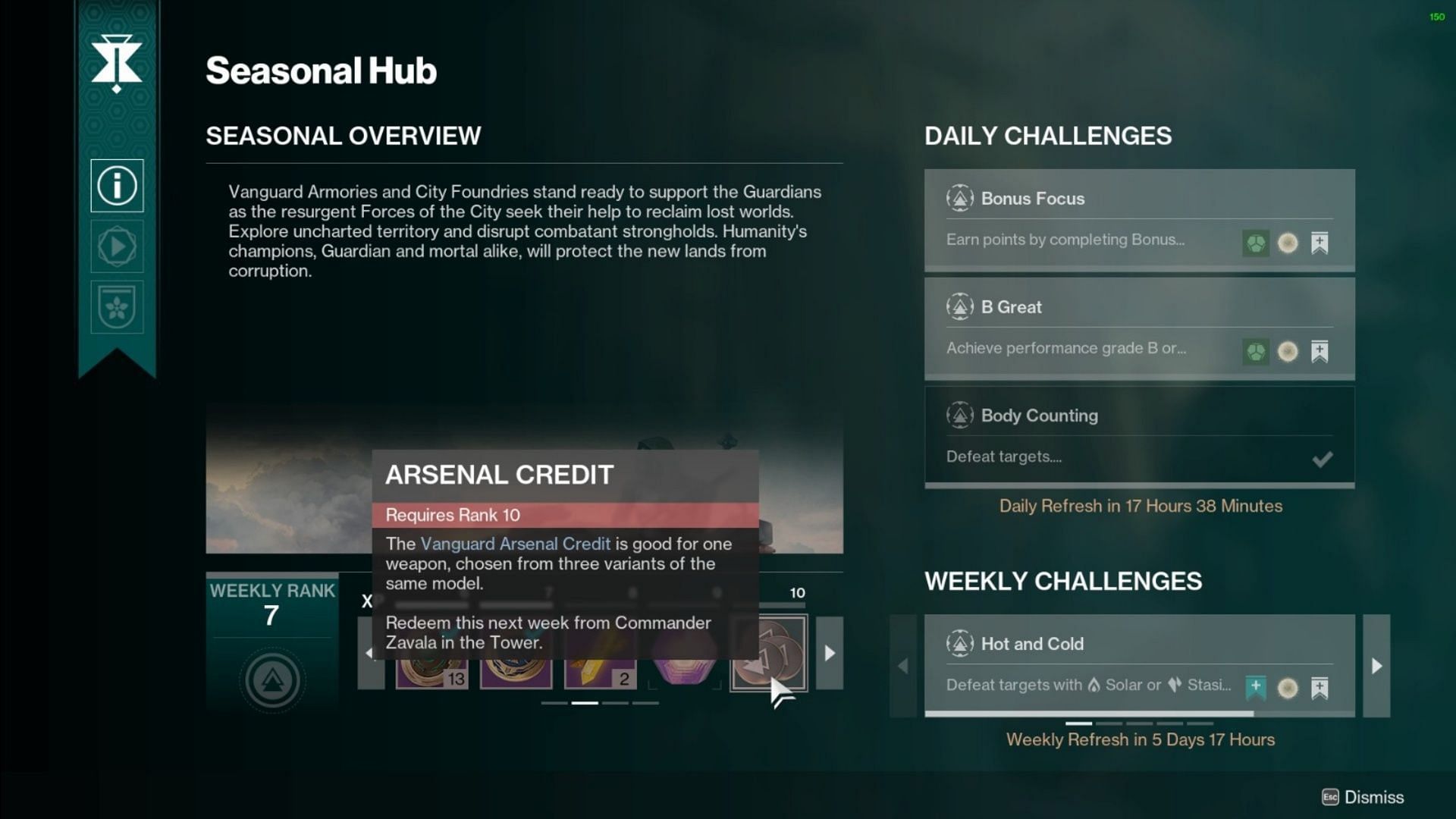 Currencies like Arsenal Credits are super important to power up your gear (Image via Bungie)