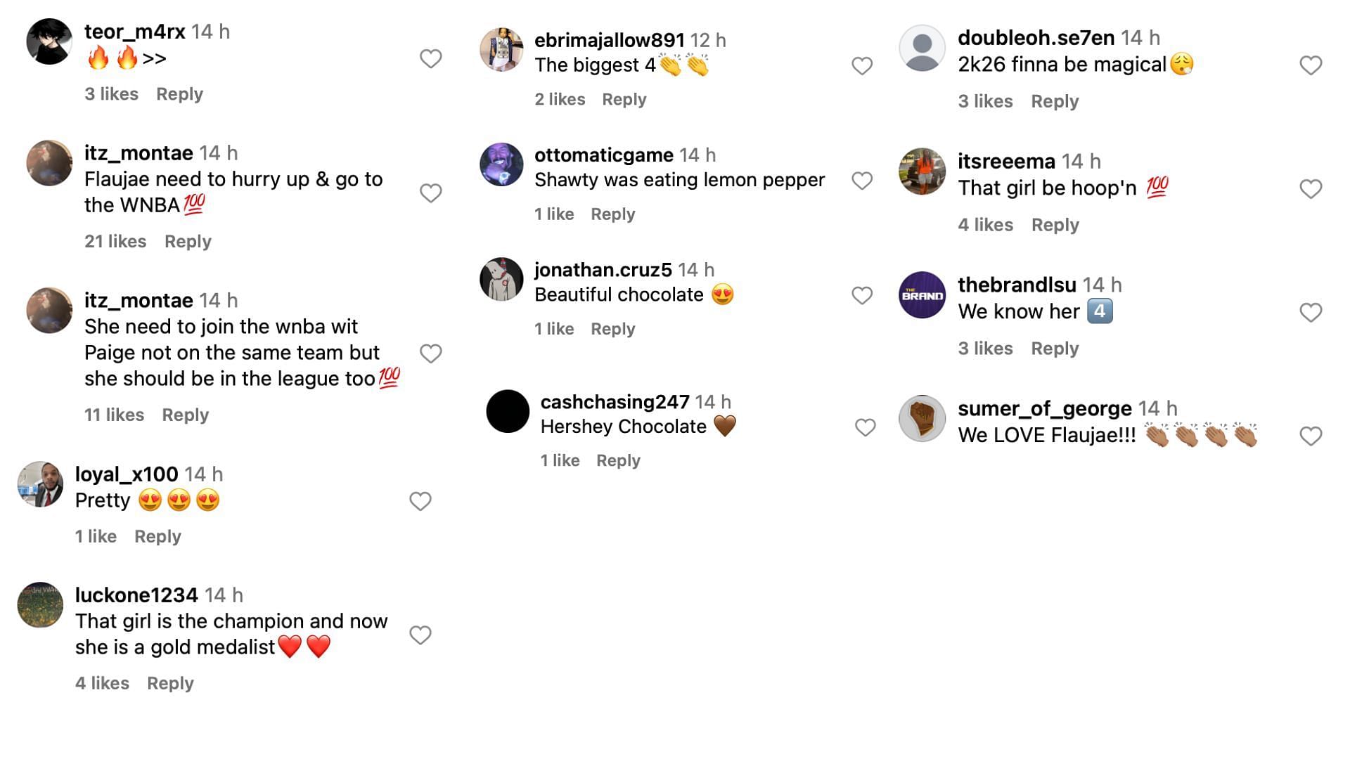 College hoops fans react as LSU&rsquo;s Flau&rsquo;jae Johnson shows her support at NBA2K Summer League - Image source: Instagram/@nba