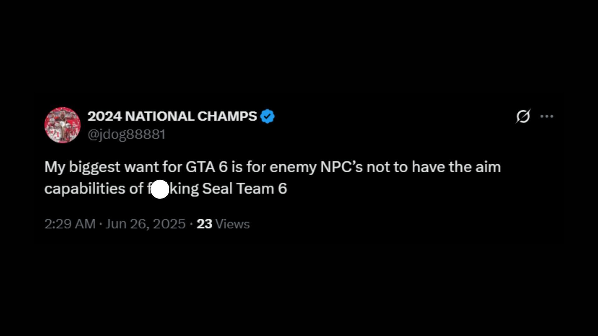 NPCs should have reasonable aiming (Image via X)