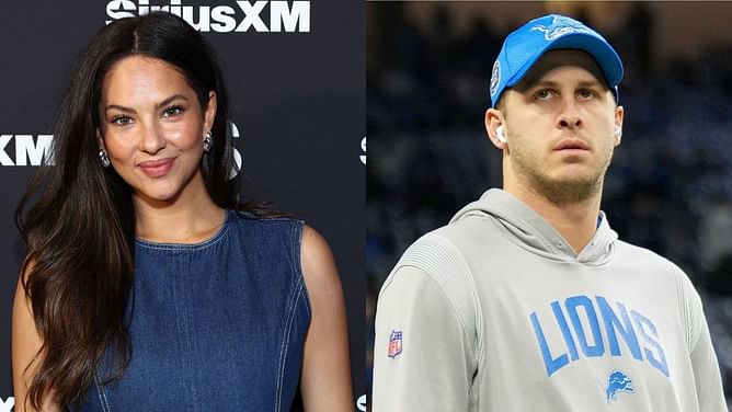 Jared Goff's wife Christen sports chic blue swimsuit while flaunting baby bump in IG post