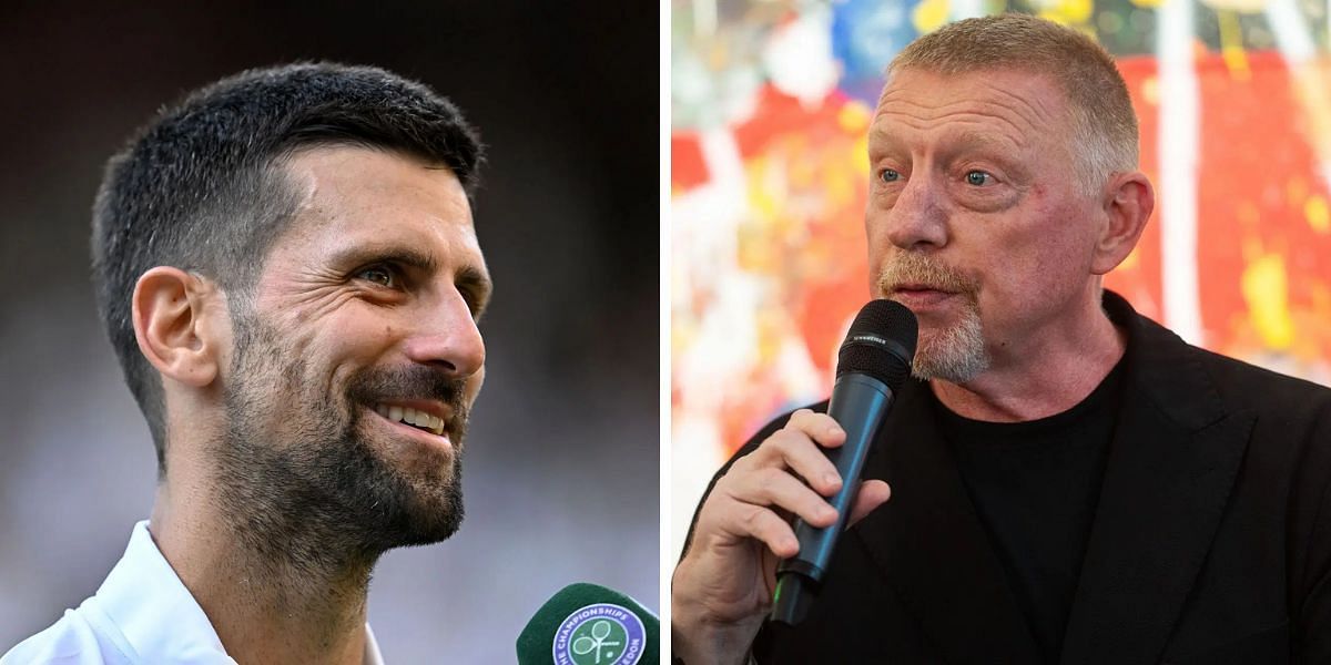 Novak Djokovic receives praise from ex-coach Boris Becker for impressive milestone with Wimbledon SF berth. (Images by Getty)