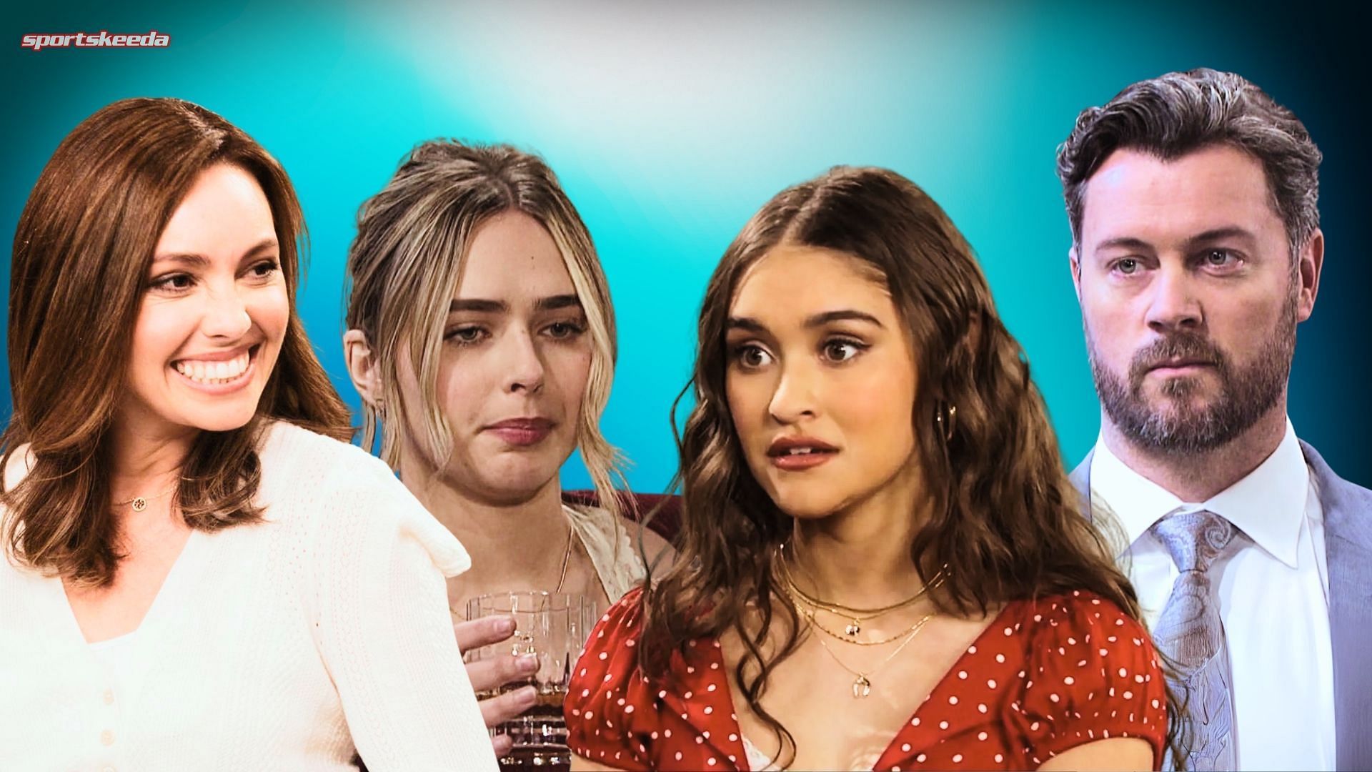 From left, Gwen, Holly, Arianna and EJ on DOOL (Custom edit by Sportskeeda, Original images via Peacock/@Days of Our Lives)