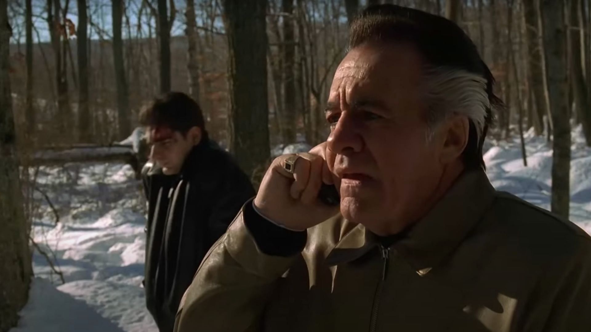 Paulie and Christopher in the Pine Barrens (Image via YouTube/HBO)
