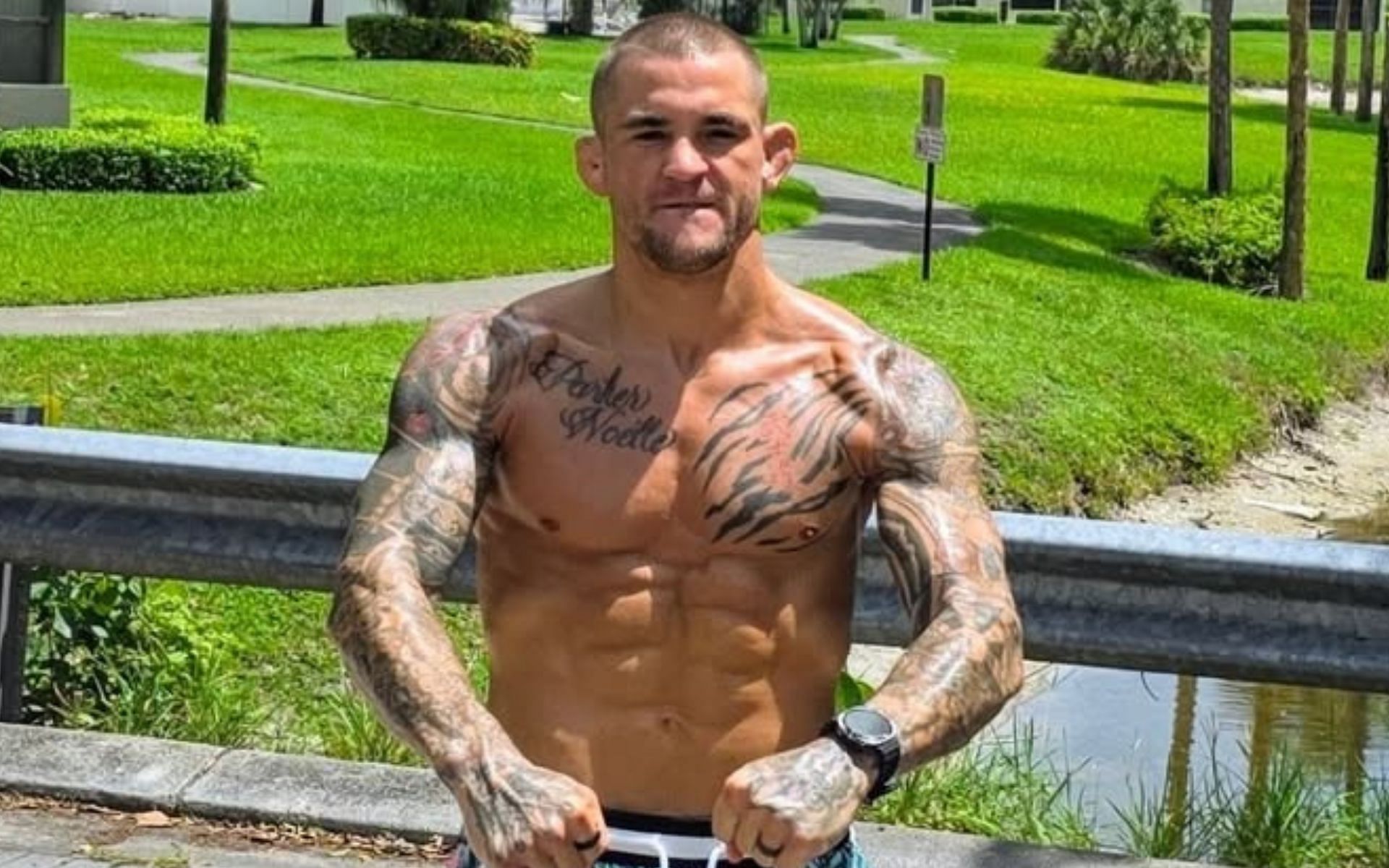 Dustin Poirier (in frame) is set to retire after UFC 318. [Image courtesy: @dustinpoirier on Instagram]