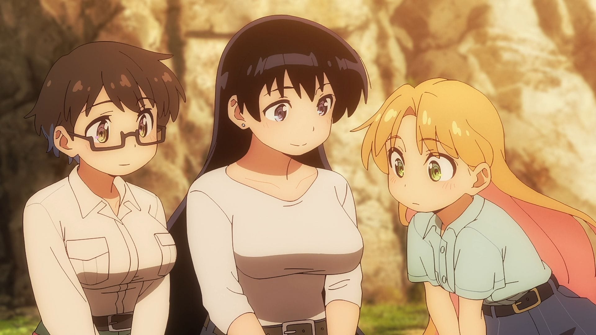 Imari, Nagi, and Ruri as seen in Ruri Rocks anime (Image via Studio Bind)