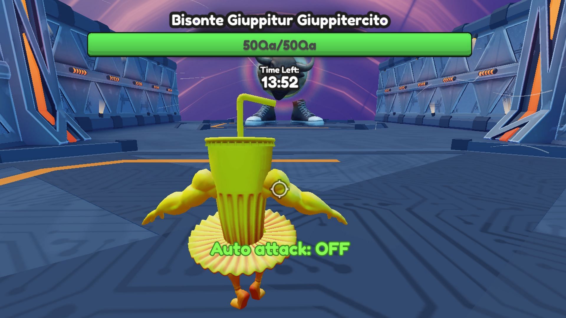 The dungeon boss in the Vault of Jupiter (Image via Roblox)