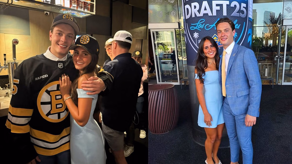 In Photos: No. 7 Bruins pick James Hagens' girlfriend Carley recaps couple's NHL draft weekend in LA