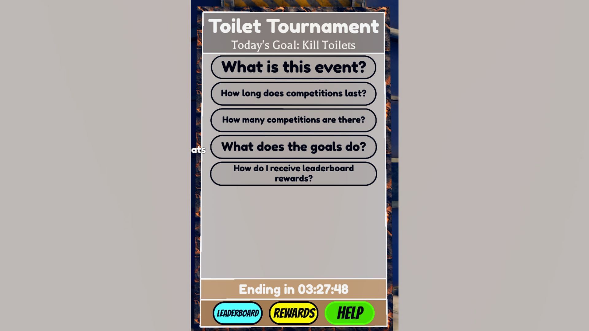 Tournament details tab (Image via Roblox)