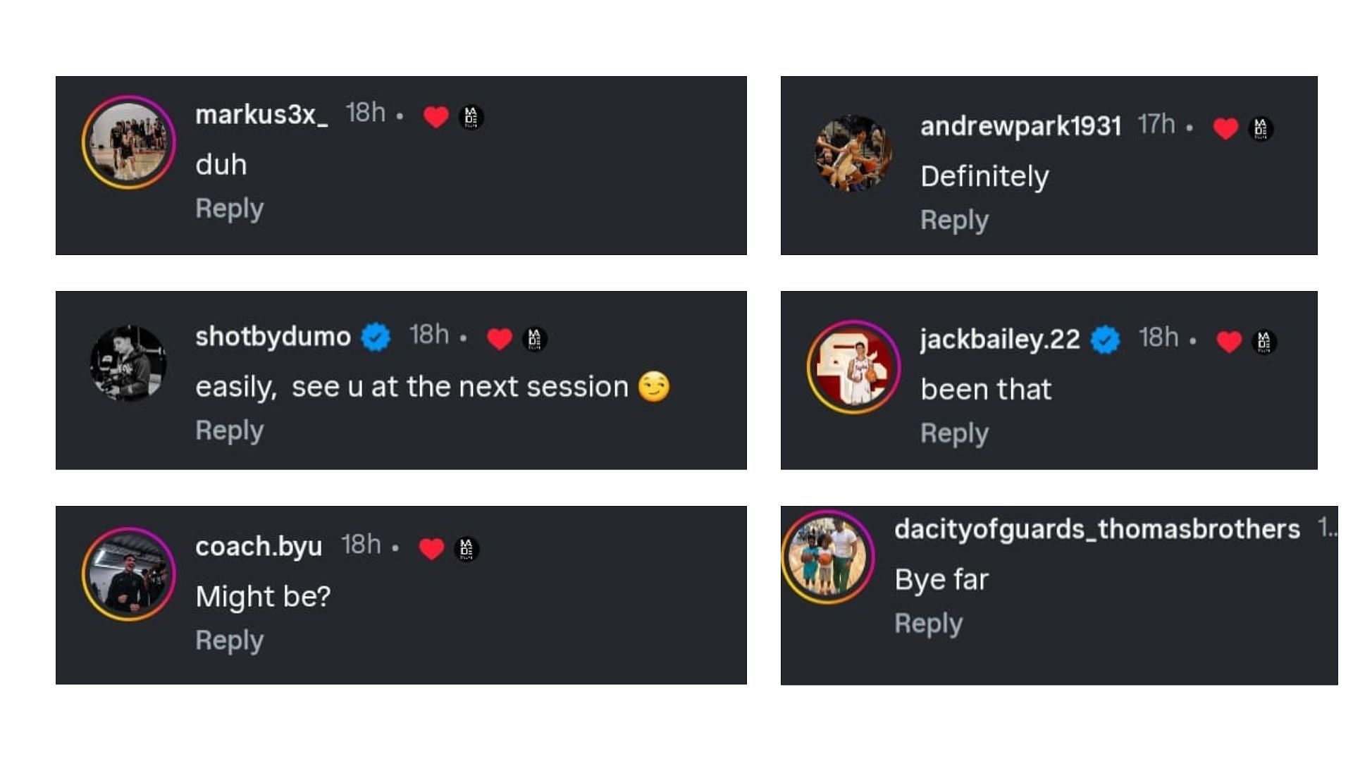 Fan comments on the post about Deron Rippey J.&#039;s performance