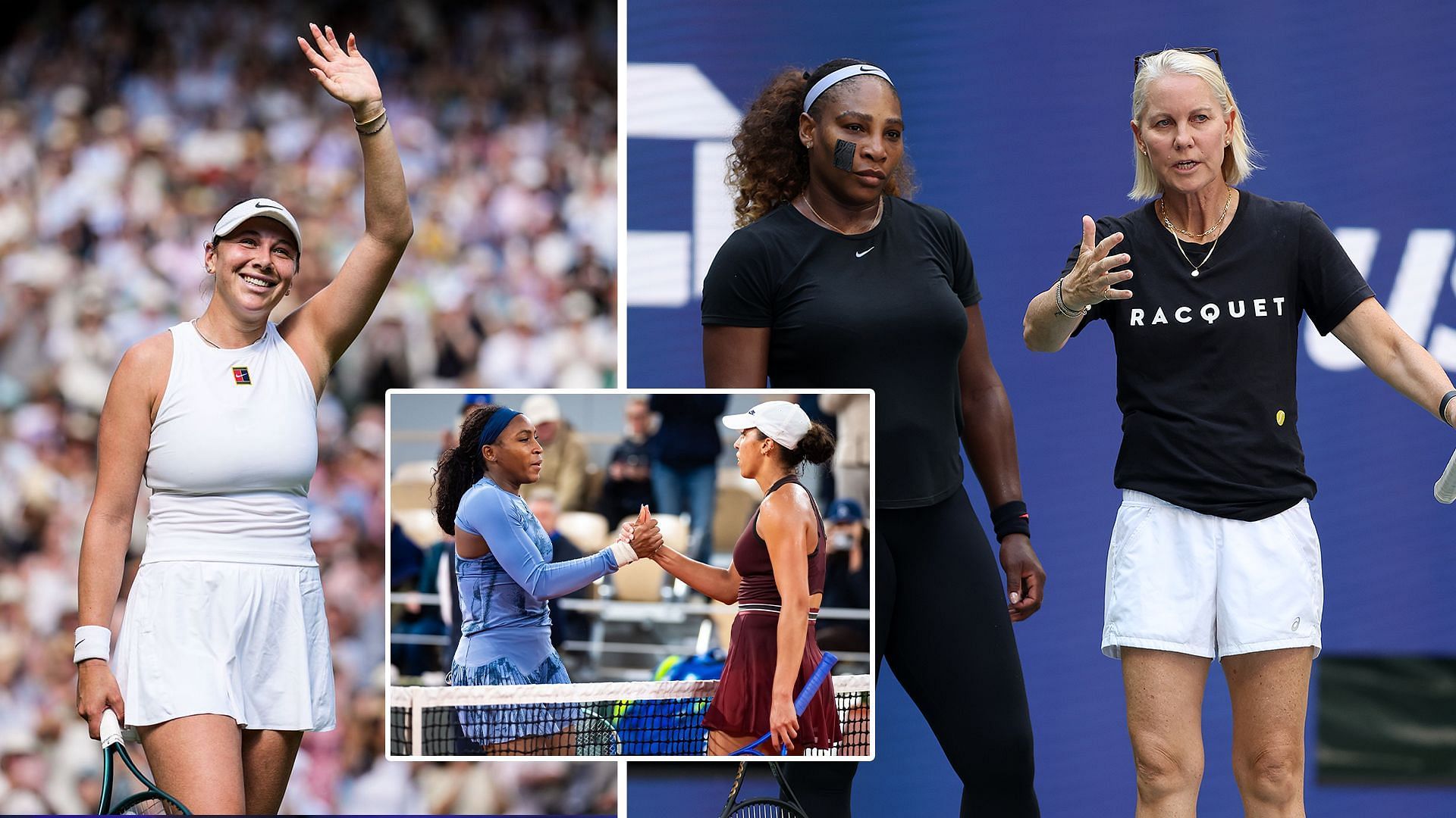 Amanda Anisimova, Serena Williams, Rennae Stubbs, Coco Gauff and Madison Keys