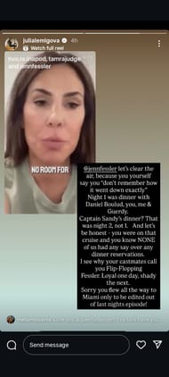 Screenshot from Martina Mavratilova's wife, Julia Lemigova's Instagram @julialemigova