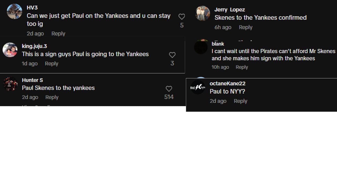 Comments section (Source: @livvy/TikTok)
