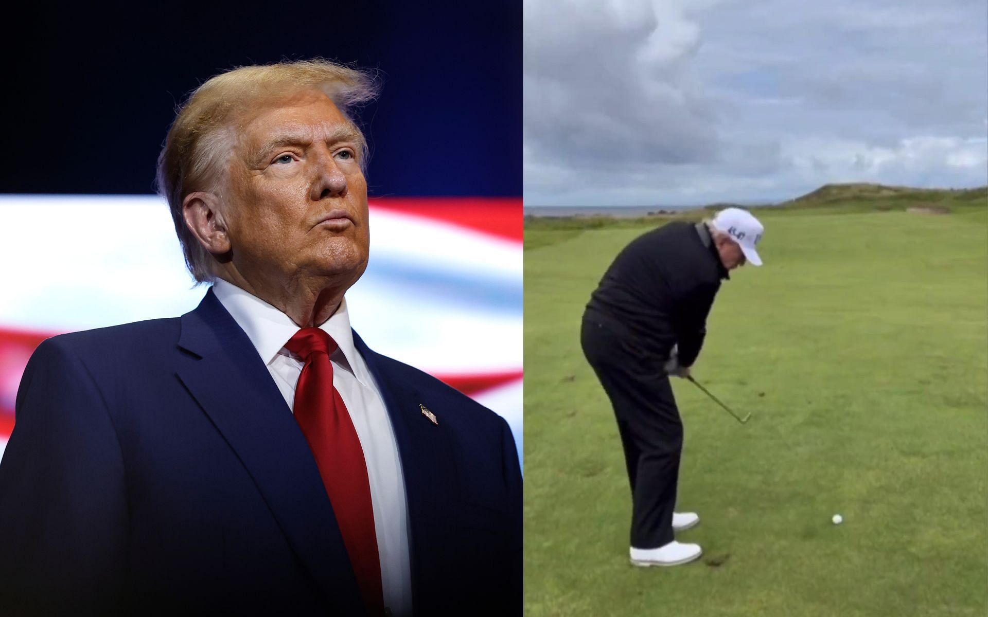 WATCH: Donald Trump gets back on the range at his iconic Turnberry resort