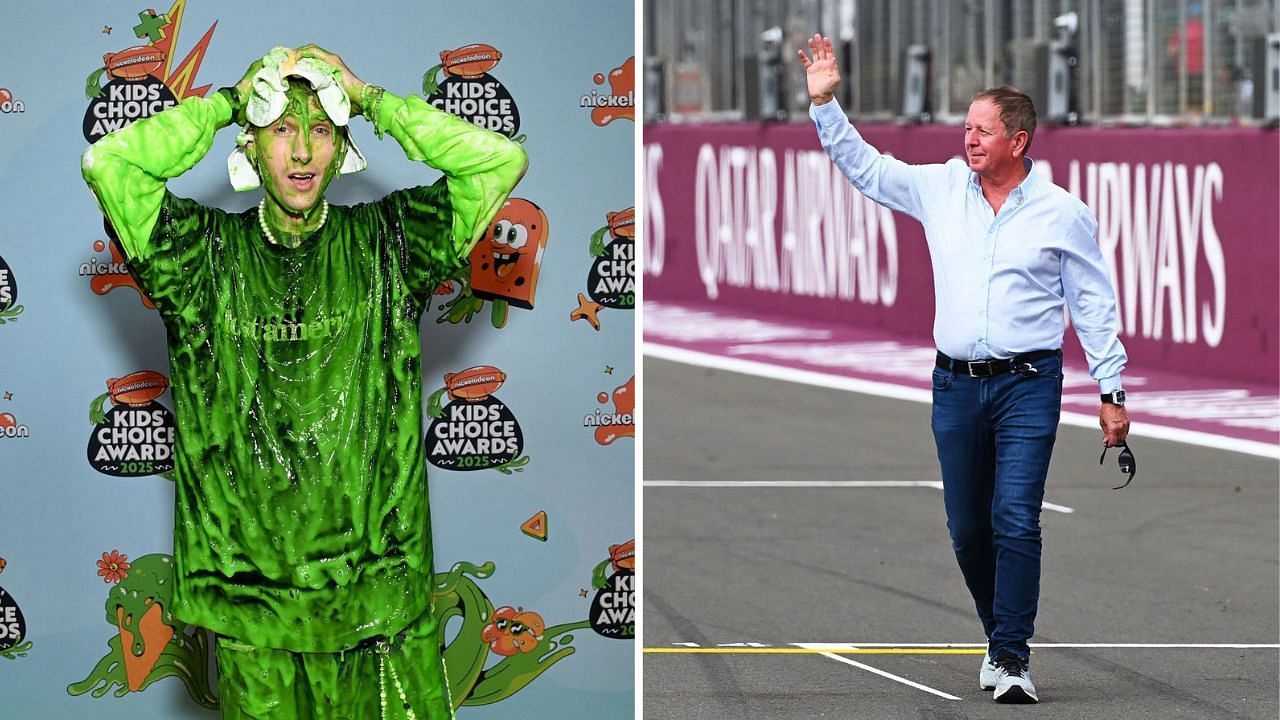 In Picture: Machine Gun Kelly and Martin Brundle (from Left). Credit: Getty Images