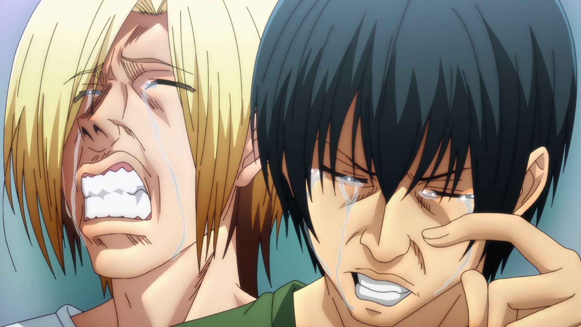 Kouhei and Iori, as seen in Grand Blue season 2 episode 4 (Image via Zero-G, Liber)