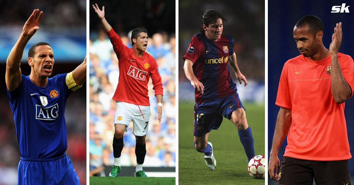 L to R: Rio Ferdinand, Cristiano Ronaldo, Lionel Messi, and Thierry Henry (All images sourced from Getty)
