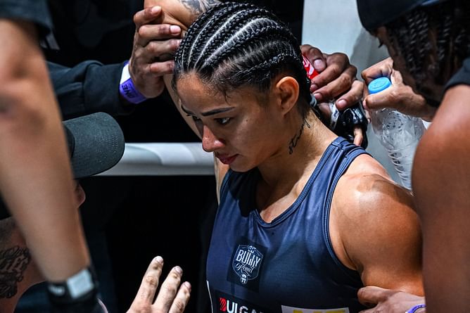 "They told me what to do" - Allycia Hellen Rodrigues praises cornermen for helping her through difficult stretch