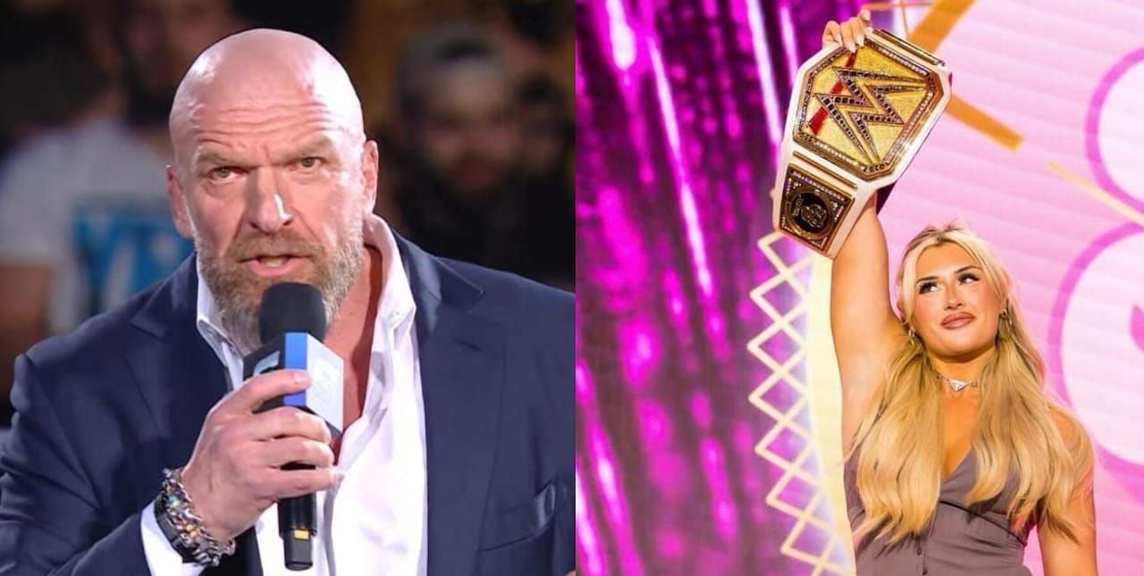 Triple H and Tiffany Stratton [Image credits: WWE on YouTube and Tiffany