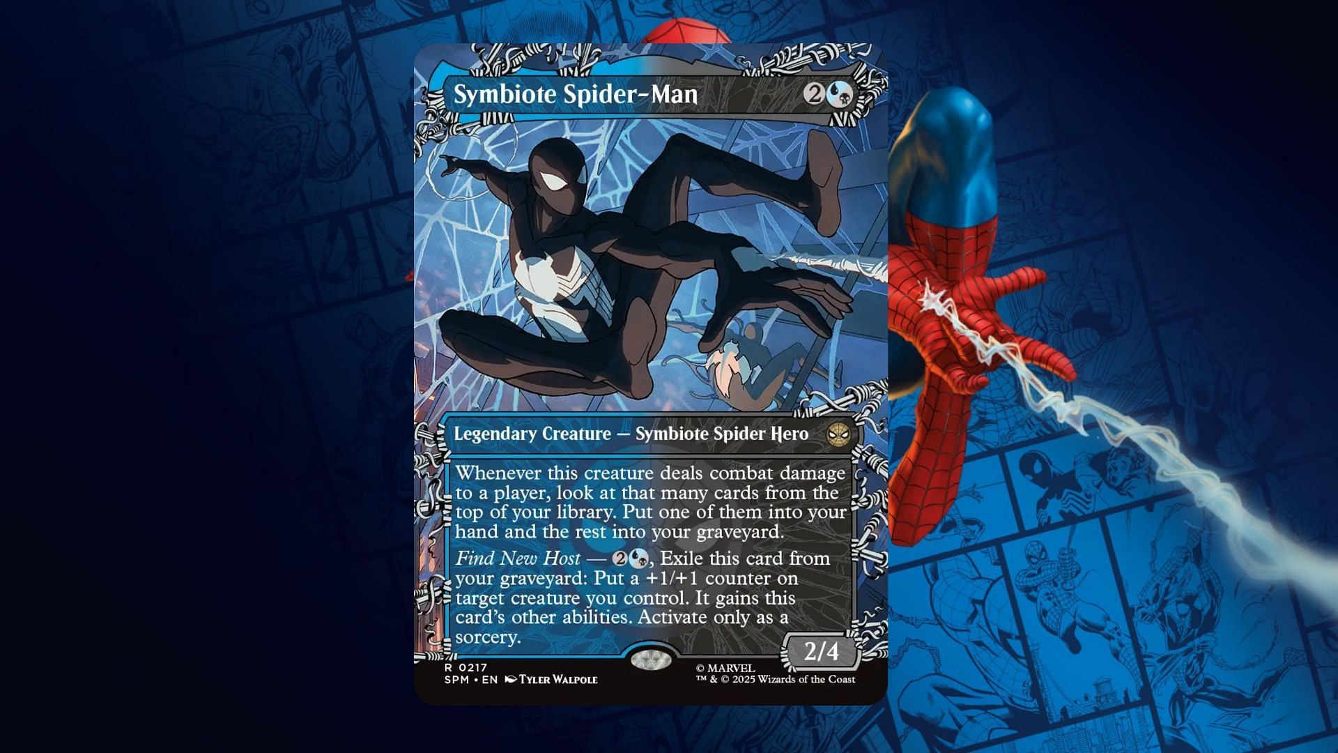 We can&#039;t wait to see what other characters get this Web-Slinging treatment. Ben Reilly maybe? (Image via Wizards of the Coast)