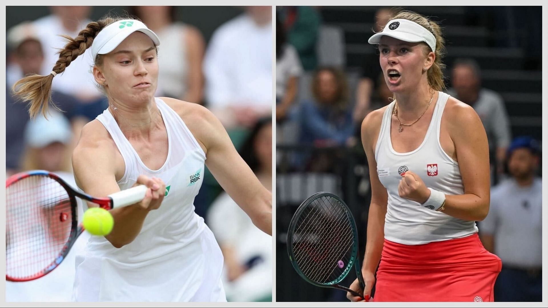 Elena Rybakina vs Magdalena Frech is one of the quarterfinal matches at the Citi DC Open 2025. (Photos: Getty)