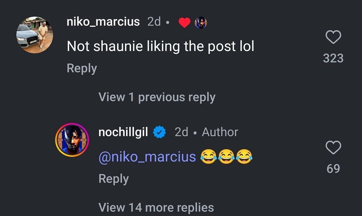 Gilbert Arenas&rsquo; reaction to Shaunie Henderson liking his Instagram post.