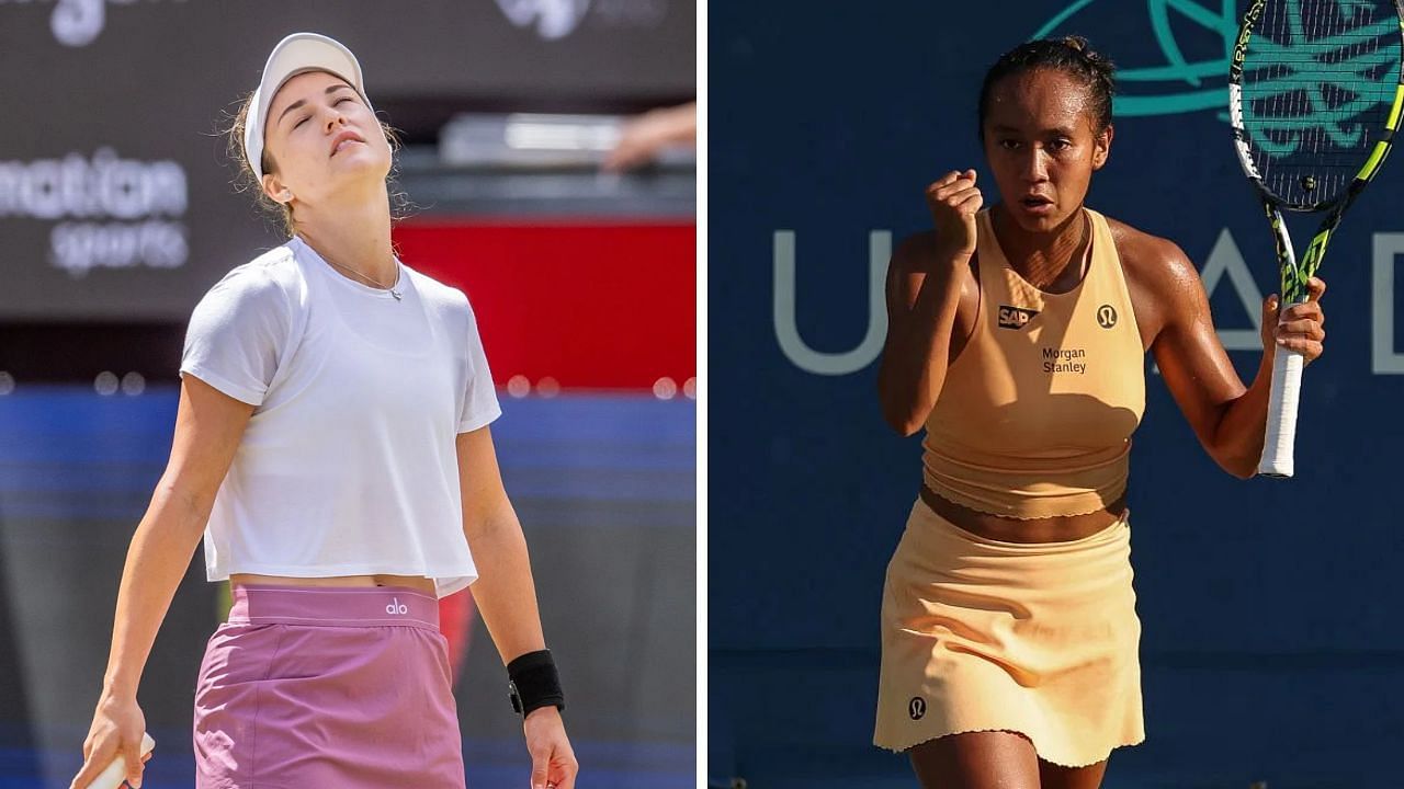 Anna Kalinskaya (L) and Leylah Fernandez | Image Source: Getty
