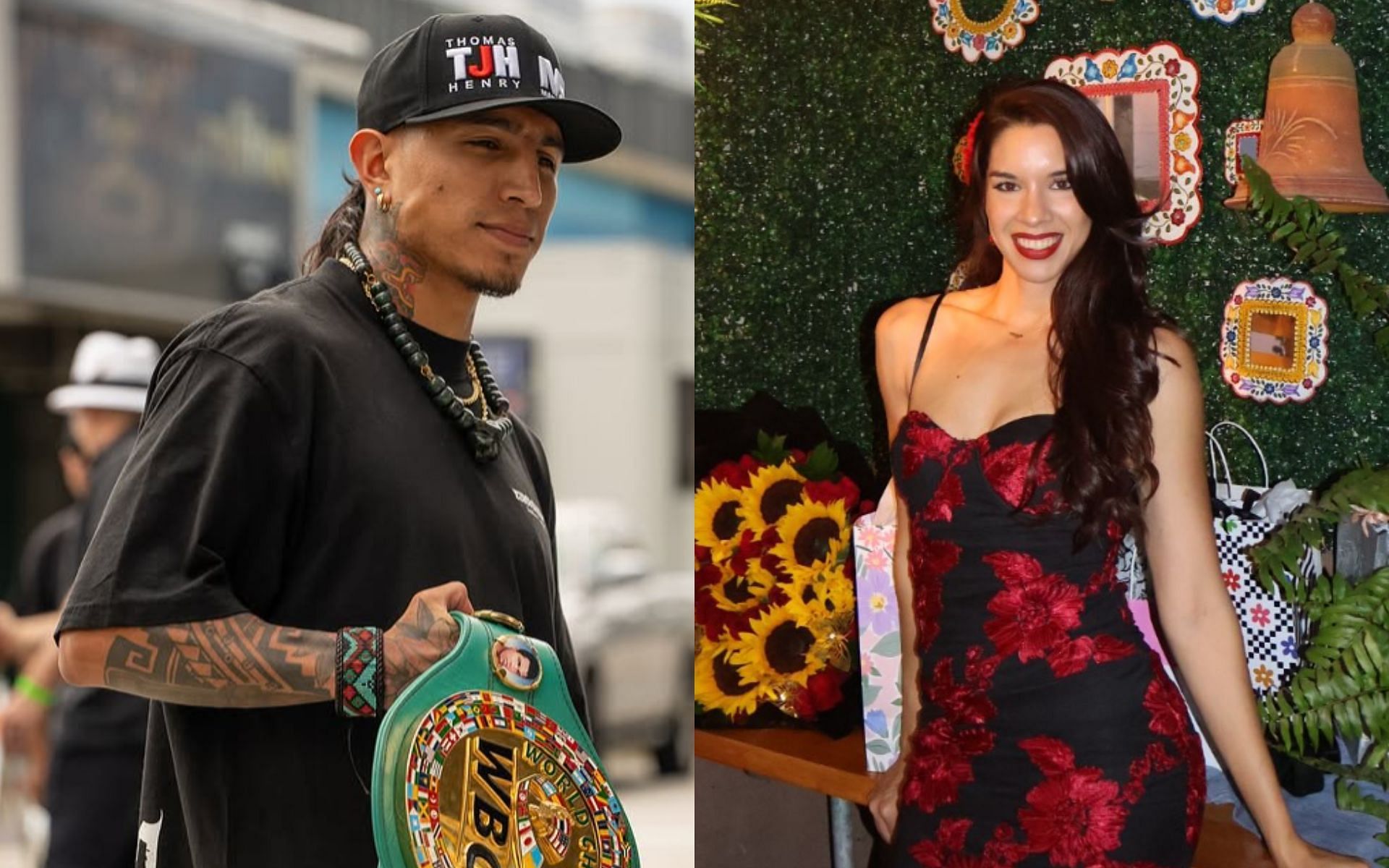 Mario Barrios (left) and Omayra Liliane Figueroa (right) have a baby together. [Images courtesy: @omayraliliane and @boxer_barrios on Instagram]