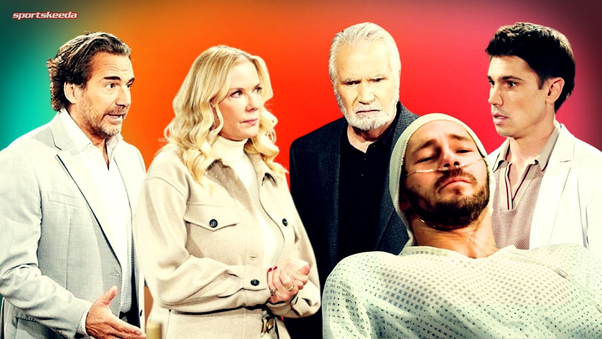 Ridge, Brooke, Ric, Finn &amp; Liam (Custom cover edited by Sportskeeda, Original Image  [CBS Network])