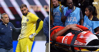 WATCH: PSG goalkeeper Donnarumma nearly breaks down in tears after watching horror injury suffered by Jamal Musiala following collision with him