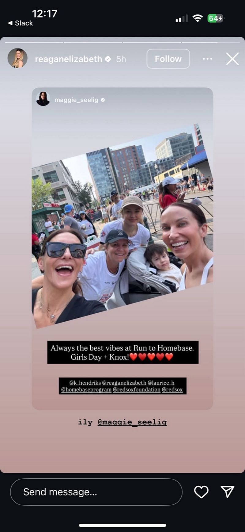 Reagan Elizabeth reshared the photo with her friends (via Instagram story)